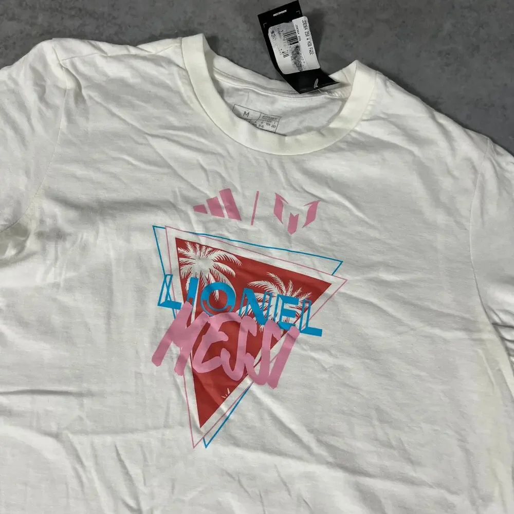 Lionel Messi Miami Shirt Men's White Adidas Size Medium